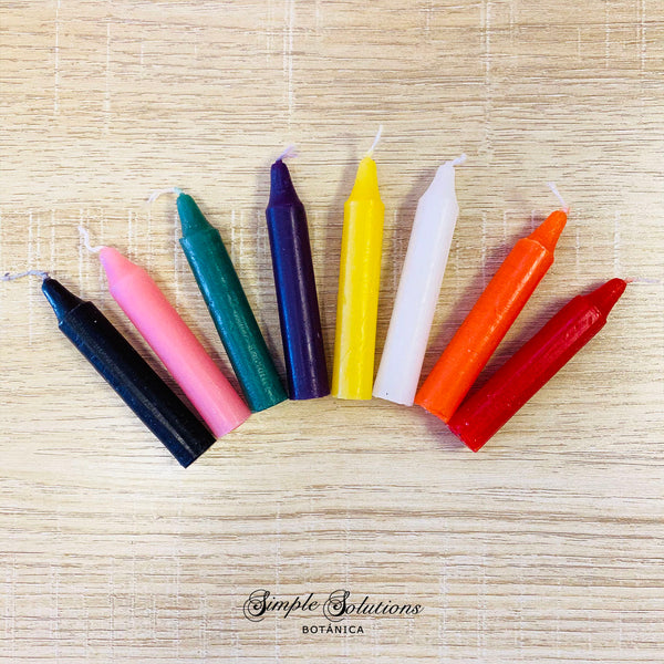 Velitas de Colores Sólidos 8/80
